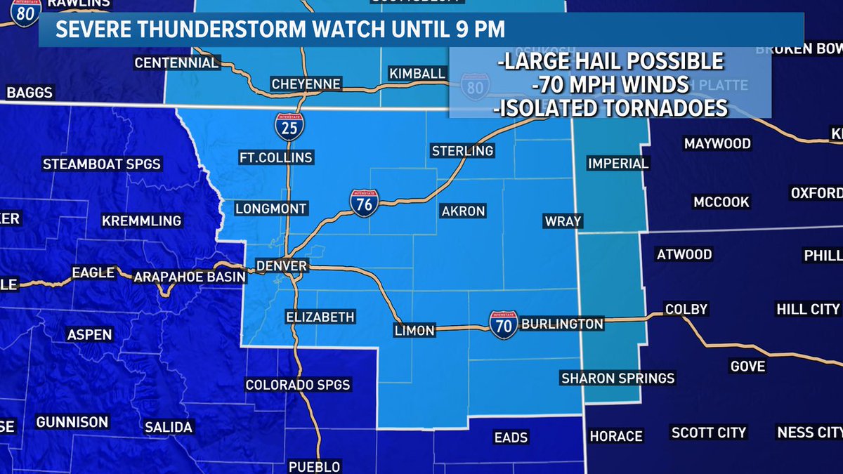 NEW: Severe Thunderstorm Watch issued for the Denver metro area and ...