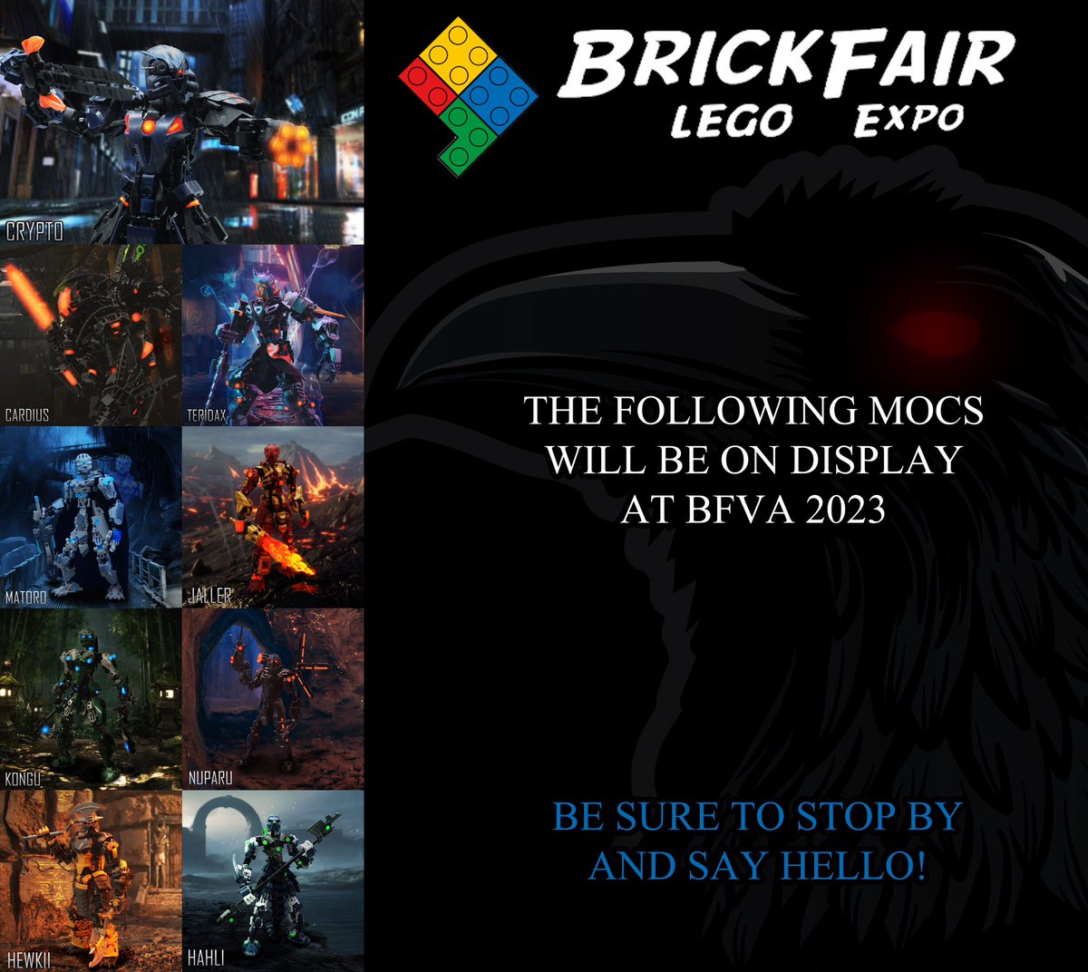 cyb3r_raven's tweet photo. Officially registered with @BrickFair and will be attending BFVA and exhibiting my MOCs! Bringing my revamps and OCs.
#bionicle #lego #bfva #brickfair https://t.co/NlAQuoqkNH