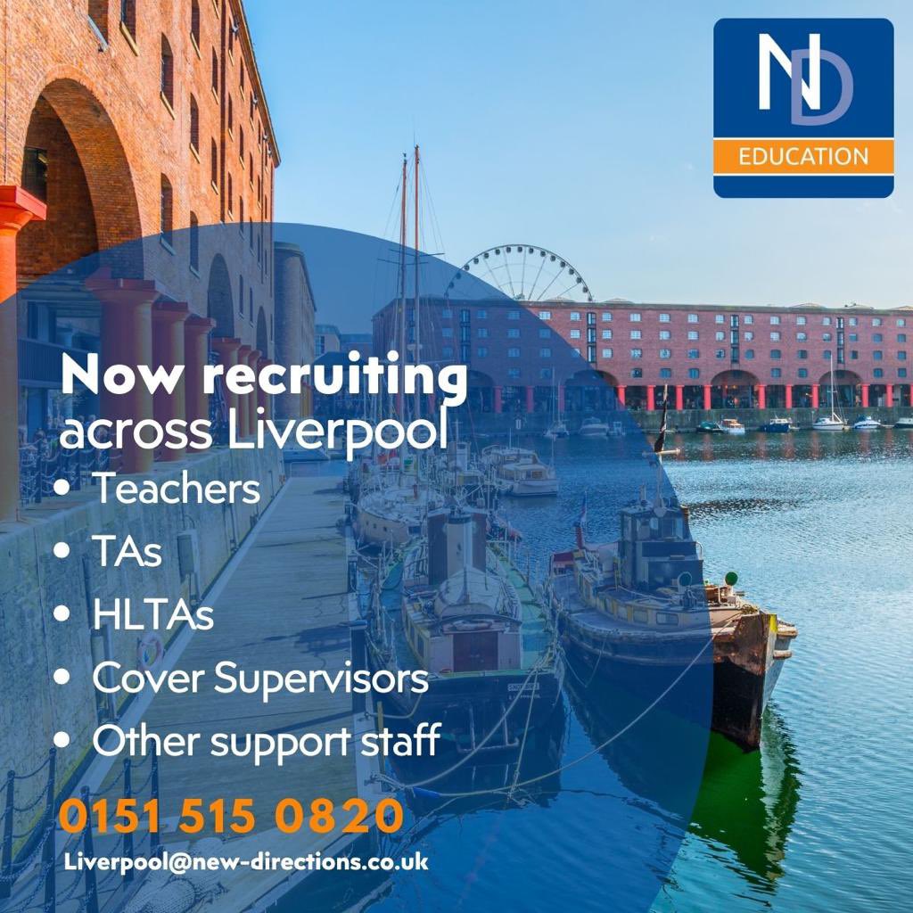 NDEKieran's tweet photo. With September fast approaching, now is the perfect time to get your next job in education secured. 

If you’re looking for a role in Merseyside, call Jack White or Gareth Griffiths now on 0151 515 0820 to discuss your options. https://t.co/btZNUP5lOU