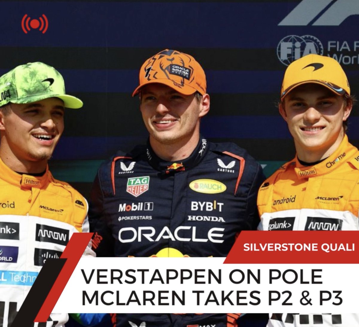 loglineinc's tweet image. Brilliant performance from the @McLarenF1 team today at the British GP! P2 &amp;amp; P3 for tomorrow&apos;s starting grid.