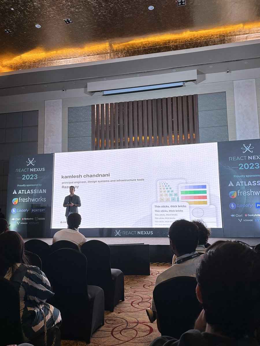 <a href="/ReactNexus/">React Nexus</a> Some of the talks I liked the most were 

- Tangled in Tailwind by <a href="/tanishaaa03/">Tanisha Sabherwal</a> 
- Building a Balanced Design System by <a href="/_kamlesh_/">Kamlesh</a> 
- Hitchhikers guide to quality in startups by <a href="/_rootsrk/">Sumedha Kulkarni</a> 
- Building Immersive Experiences by <a href="/ishandeveloper/">Ishan</a>