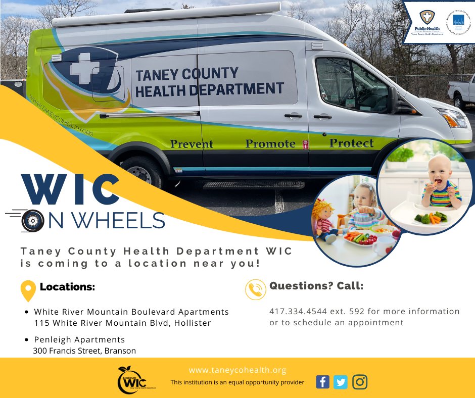 Taney Co Health Dept on Twitter "WIC On Wheels Taney County Health Department WIC is coming to