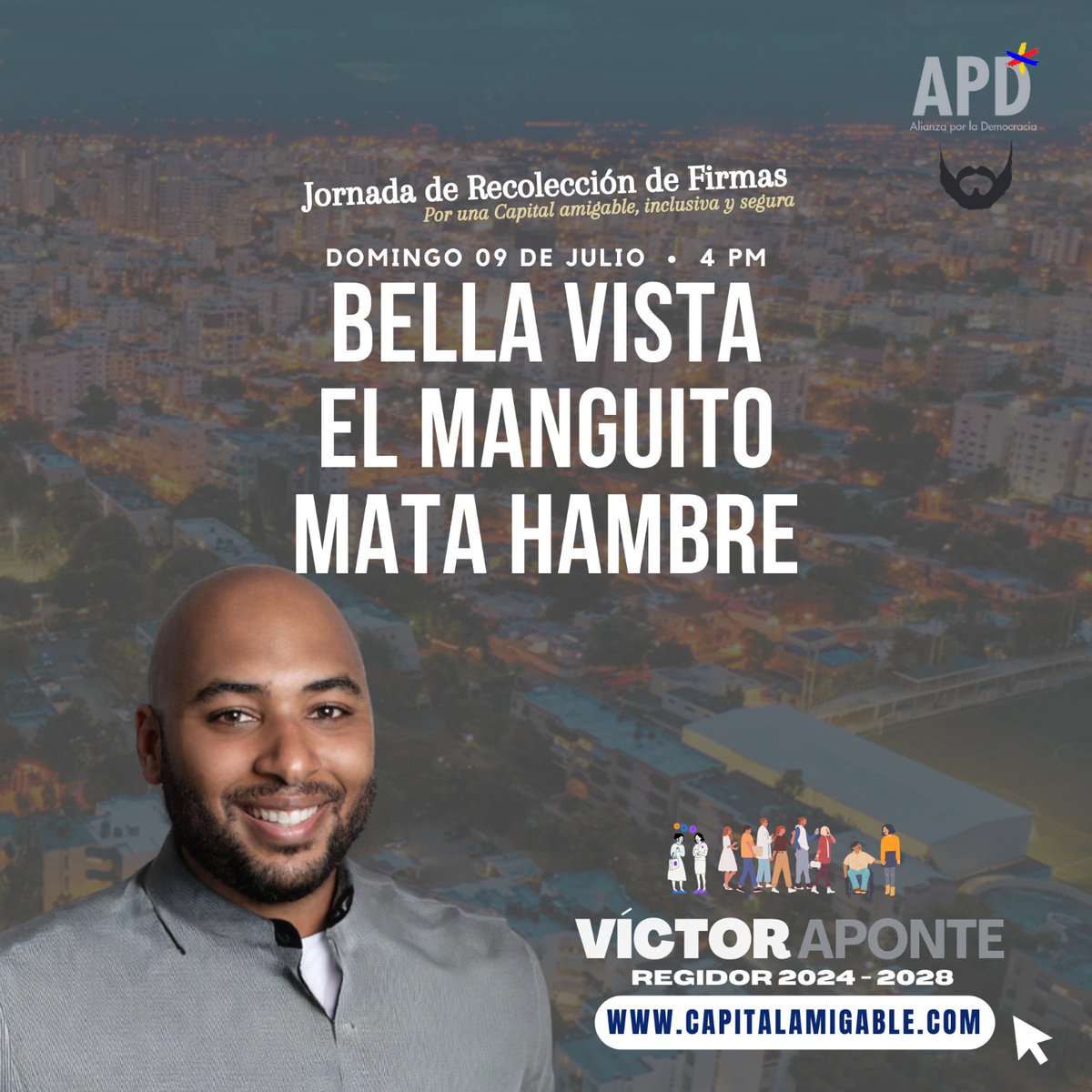 VictorAponteRD's tweet photo. 📌 Mañana estaremos recorriendo los sectores Bella Vista, El Manguito y Mata Hambre
Únete en: https://t.co/x0lQlfN0Ih
#CapitalAmigable ❤️
#VictorRegidor https://t.co/fA9FsrxV7Y