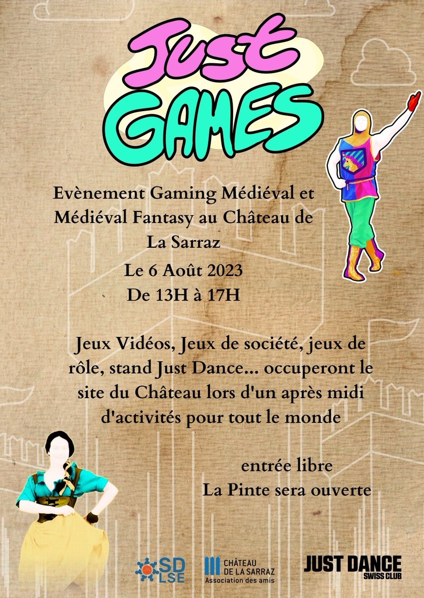 jdscofficial's tweet photo. Le Just Dance Swiss Club organise son tout premier événement 🔥

📍 Le Château 1, 1315 La Sarraz

📅 Le dimanche 6 août 2023

🕓 de 13h à 17h

🎟 Entré libre 

#justdance #justdance2023edition 
https://t.co/UXvCj3UdfB https://t.co/GCp4gKjvLI