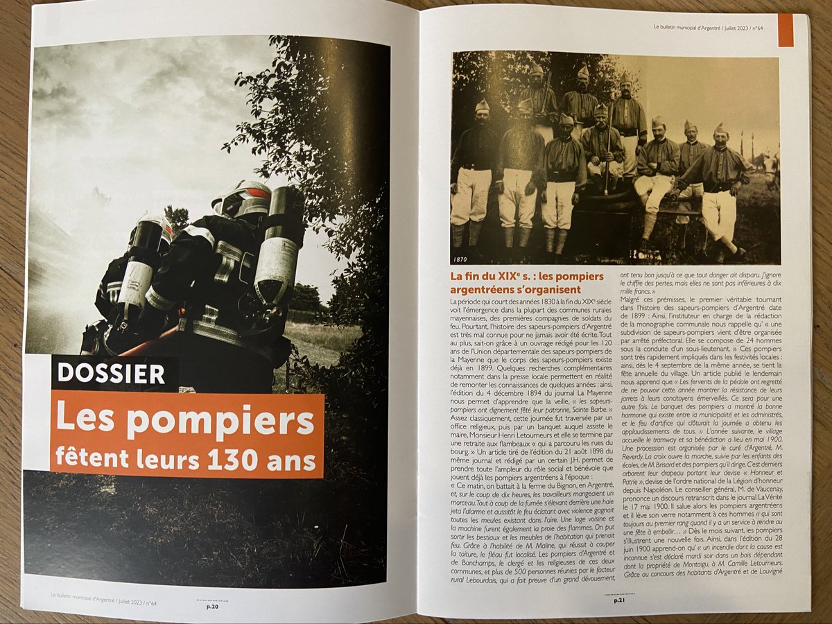Ma dernière contribution à l’histoire d’Argentré dans le nouveau bulletin municipal d'Argentré (bientôt dans les boîtes aux lettres). Une manière de remercier nos soldats du feu qui donnent bénévolement de leur temps pour assister la population.

<a href="/sdis53/">Sapeurs-pompiers 53</a> 
<a href="/olivierrichefou/">Olivier Richefou</a>