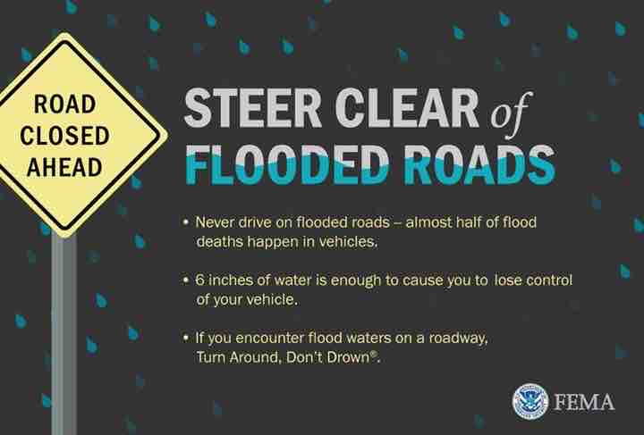 National, Weather Service is issued a areal flood advisory from Sunday at noon to midnight