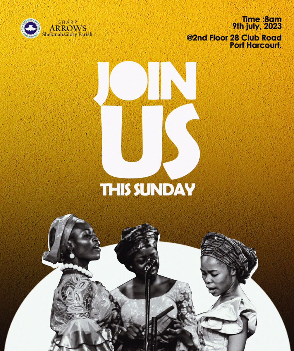 RccgSharpArrows's tweet photo. If you're in Port Harcourt, we'd love to have you tomorrow 💛 https://t.co/0uFyZ3Onaw