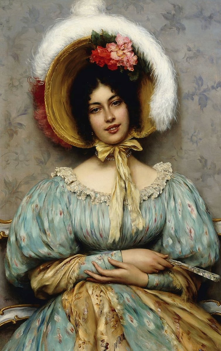 Marian98493084's tweet image. Eugene von Blaas
Italian, 1843-1932
#Academic #classicism #painting #portrait #genre #painter #Venetian #woman