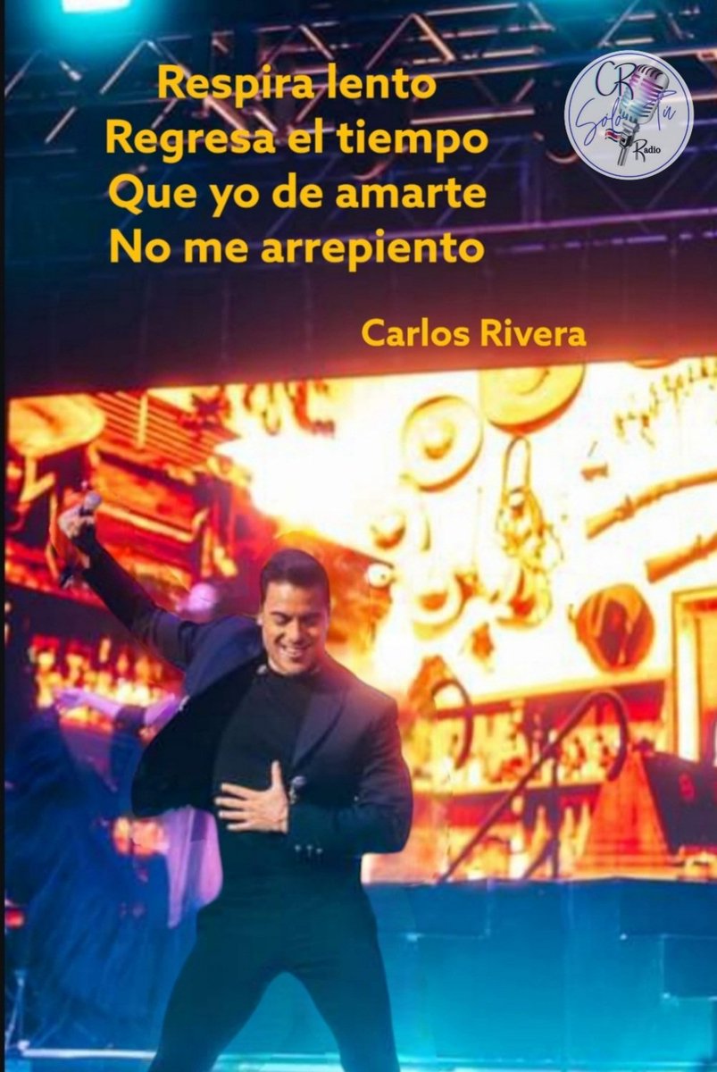 Que yo de amarte no me arrepiento...

<a href="/_CarlosRivera/">Carlos Rivera</a> <a href="/sonymusicca/">Sony Music C.A.</a> <a href="/WestWoodEntt/">Westwood Entertainment</a> <a href="/mikenoriega/">Mike Noriega</a>