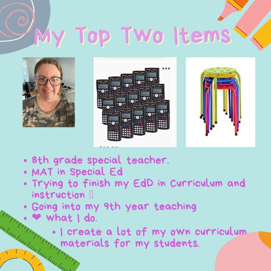 My top two items on my
<a href="/amazon/">Amazon</a> wishlist are these calculators and these chairs! 😘#clearthelist2023 #teachertwitter #PostForPencils #BetterTogether #ClearTheListWithAlane #BacktoSchool2023   amazon.com/hz/wishlist/ls…