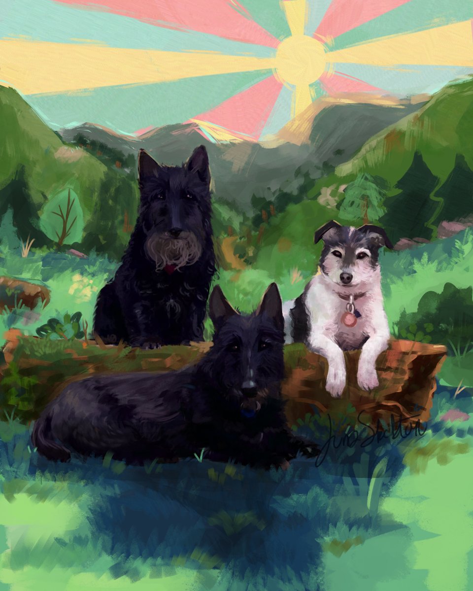 Art dump of some recent pet portaits!