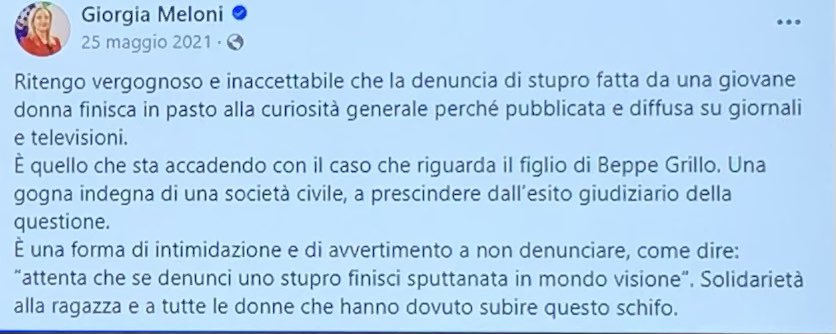 Finalmente è arrivato il commento della Meloni sul comportamento di Ignazio La Russa… #GiorgiaMeloni #larussa #stupri #IgnazioLaRussa