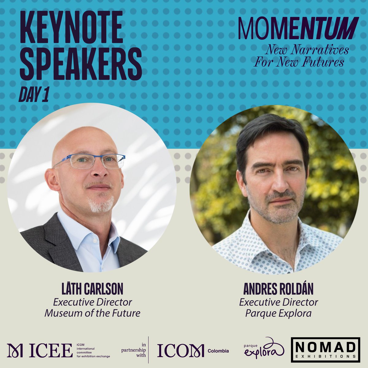 The date for the ICEE Annual Conference is getting closer! Today we are thrilled to present our lineup of keynote speakers for the first day. 🌟 Andrés Roldán, Executive Director at @ParqueExplora and Lāth Carlson, Executive Director of the @MOTF. 👉 bit.ly/42ECJrL