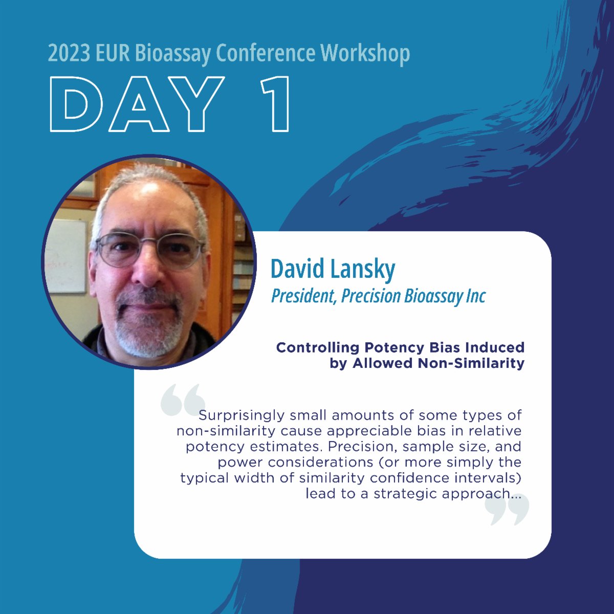 Our European Bioassay Conference in-person attendees get more than just the speakers! Learn more about the workshops offered Day 1 of the conference online at bebpa.org
