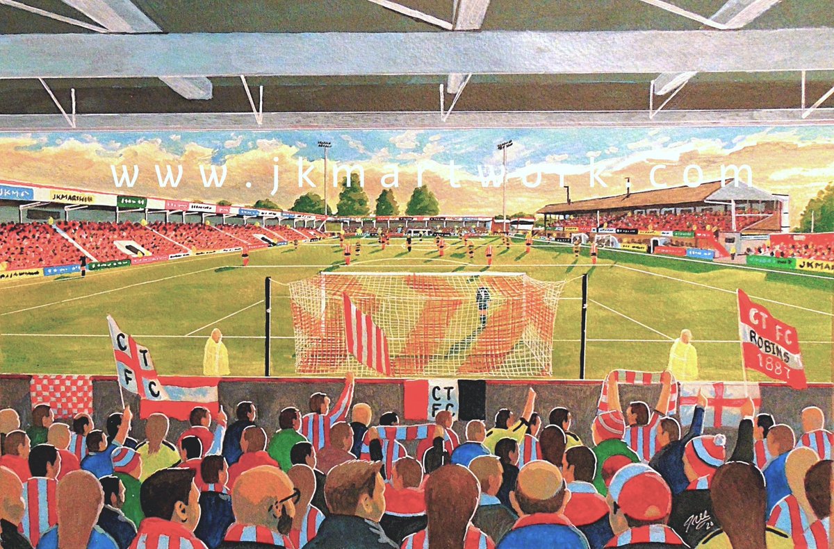JKMartwork's tweet photo. hi @markyt86 painting ive done of #ctfc #whaddonroad
,prints are available now just £15 a3 size each @ https://t.co/lwlE5y09nk pls RT https://t.co/sN69idDB22