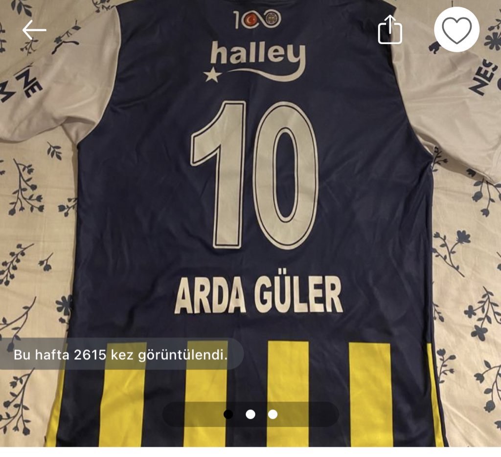 Goatvekili's tweet photo. Bir Fenerbahçe taraftarı, Arda Güler kalır diye aldığı yeni sezon formasını satışa çıkardı. https://t.co/Zt9qflfshf