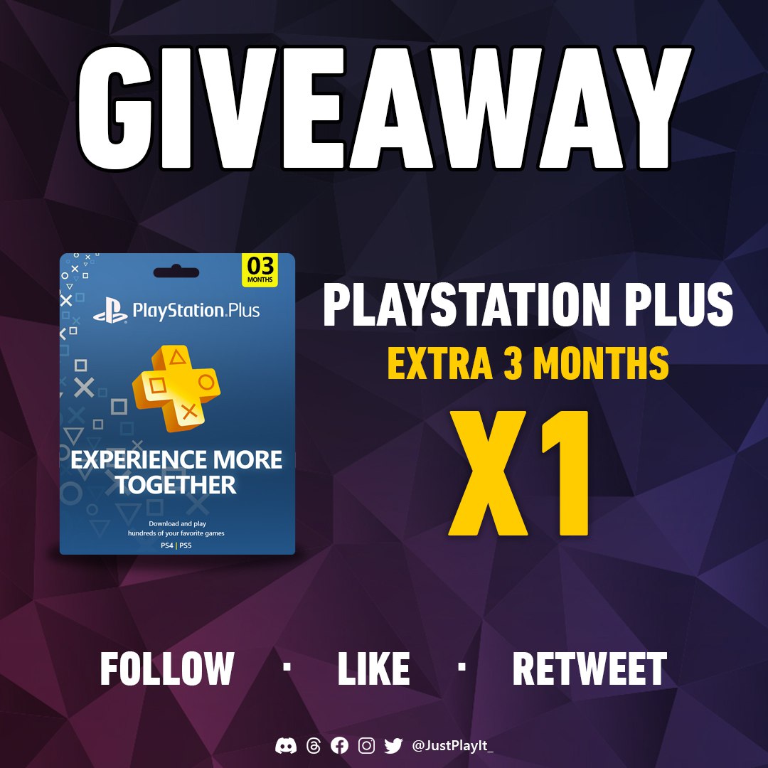 🚨 ڨيفواي : سحب على حساب به اشتراك PS Plus Extra لمدة 3 أشهر ، الشروط بسيطة :
- متابعة حسابنا .
- لايك و ريتويت .
🔸 السحب بعد يومين فقط بالتوفيق للجميع ❤️