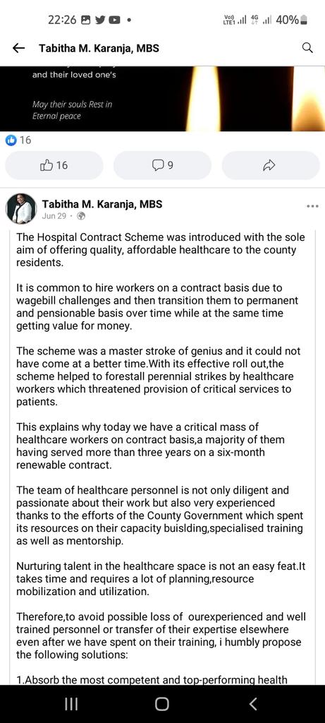 Thanks Senator <a href="/TabithaKaranja/">Sen. Tabitha Karanja, MGH</a> for standing with us in our grievances over this issue of unfair retrenchment. facebook.com/10005042563240…