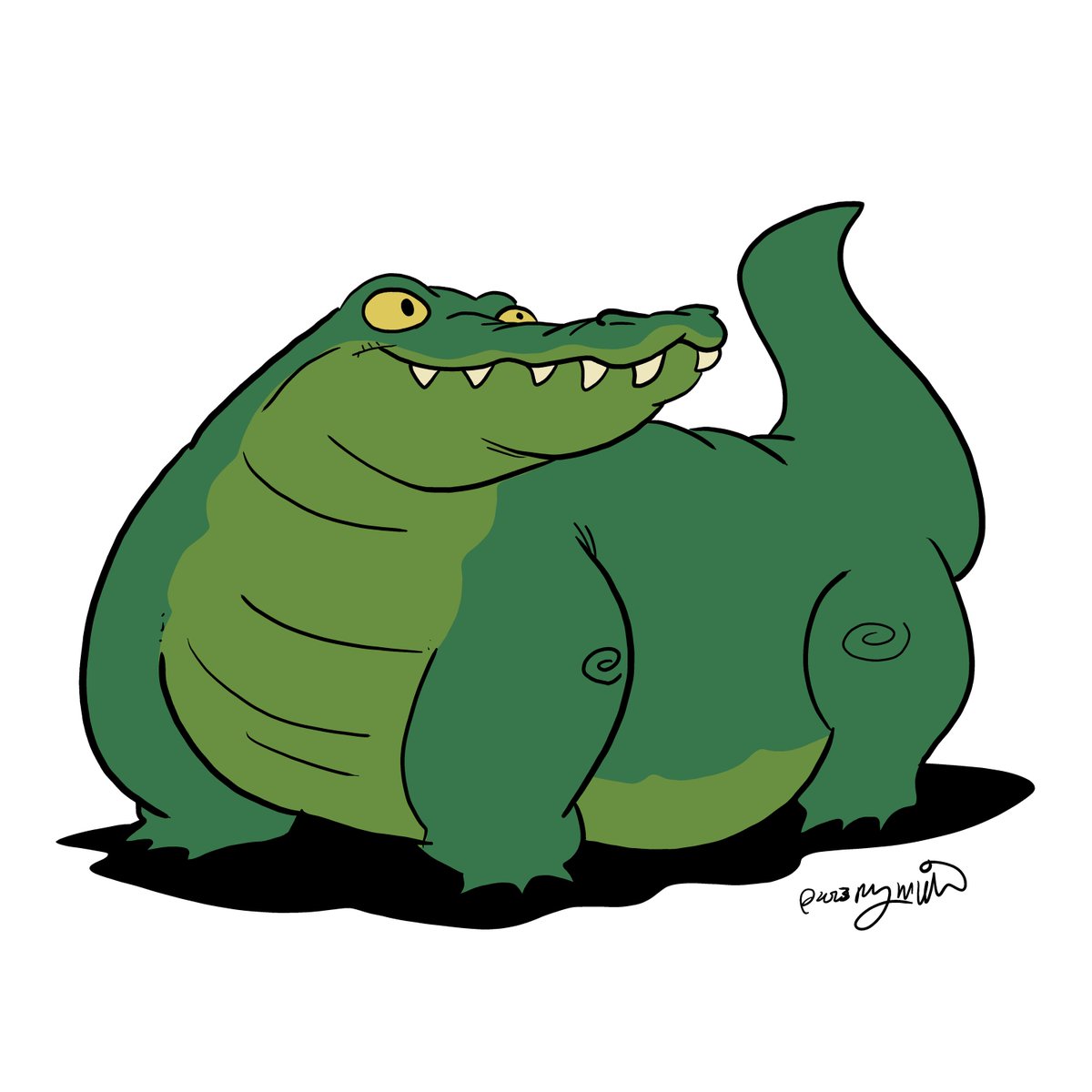 For no real reason, have a chonky alligator.