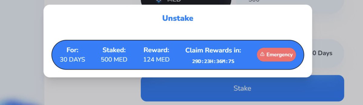 The staking has finally gone live 🥳 You can stake your tokens and prepare your selves for some exciting IDOS 🌊 

You also have the option to use the emergency feature 👇

app.meadowlaunch.com/stake

#suinetwork #SUI #launchpad #IDO