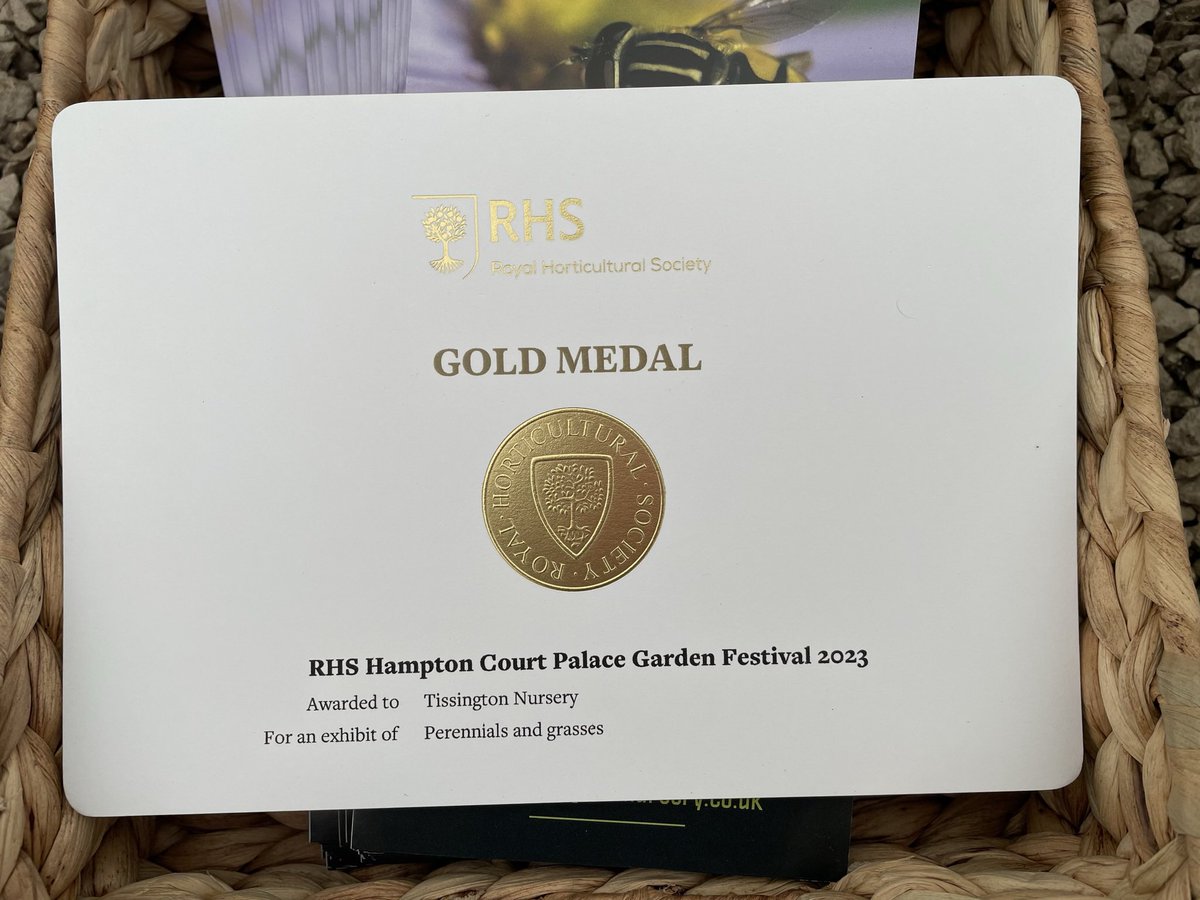 So proud to be awarded our first #goldmedal #RHSHamptonCourt @The_RHS still can’t quite believe it. #peatfree #gardening #Derbyshire