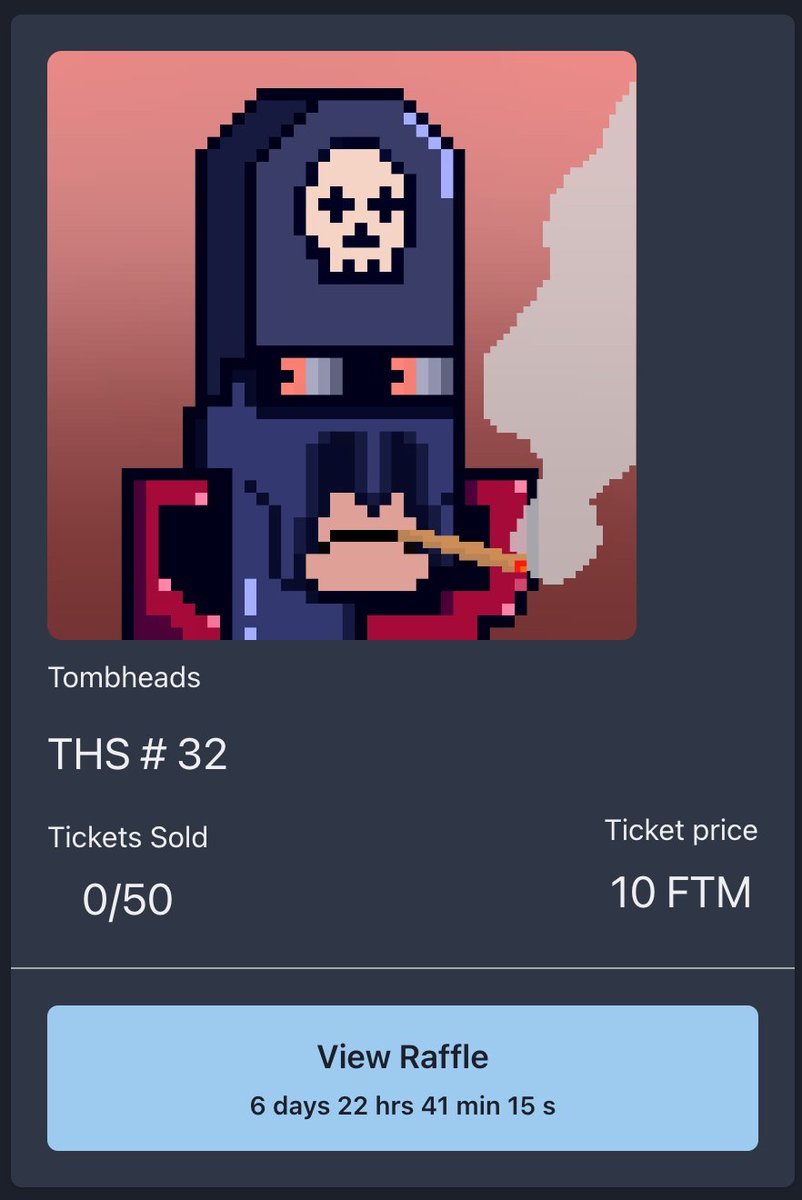 We spy an OG <a href="/tombheads/">Zorro 🏴‍☠️</a> up for raffles on <a href="/jpegooor/">JPEGOOOR</a>.

This could be yours for only 10 $FTM - simply buy raffles to get started.

jpegooor.com/raffle/327

@ftm_ecologist <a href="/edgetechnician/">edgetechnician</a> @ARich_FTM @cryptofarmftm <a href="/FantomPunks/">FantomPunks</a> <a href="/DraculaPresley/">Dracula Presley🦇</a> <a href="/_TrueVoodoo/">Lawrence | SwolLyfe</a> @Tinfoil_RWO