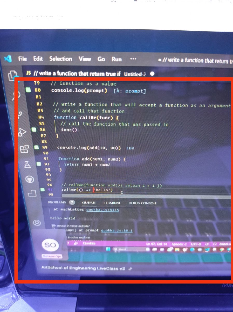 roselinemodev's tweet image. Today I looked at Callback functions.
How functions can be passed as values
And re-used as regular functions
@setemiojo finished work to enable me understand this one. Thank you boss 🙌🙌
#day1ofCode Day 11
#100DaysOfCode