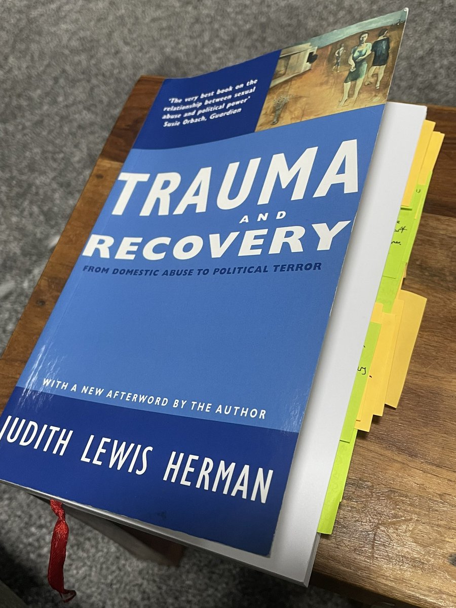 birdsnestsblog's tweet photo. About a month or so ago, @Rachel_Luby mentioned this book in passing and it peaked my interest. I’ve been reading it and it’s really challenging me in terms of how I support through trauma &amp; also seeing the patterns that Herman describes in numerous incidents I’ve followed up… https://t.co/KwL3uQGeGf