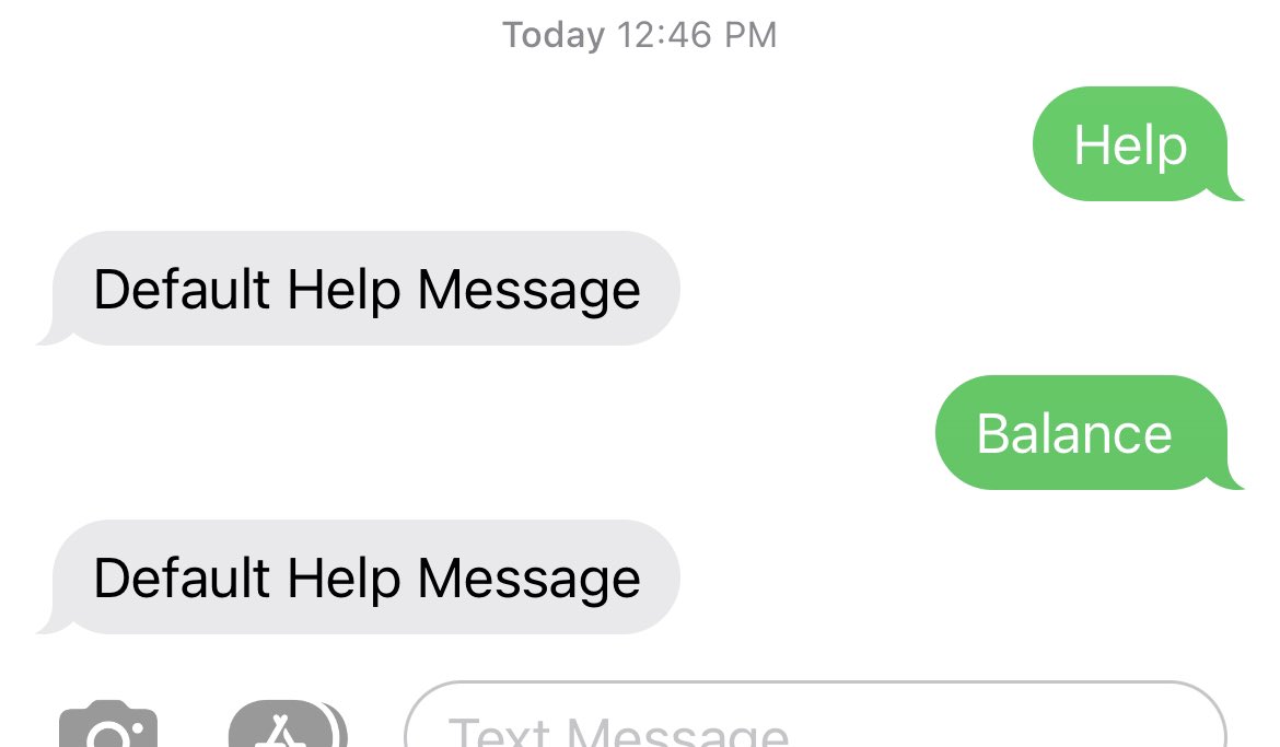 My bank’s text service is so useful