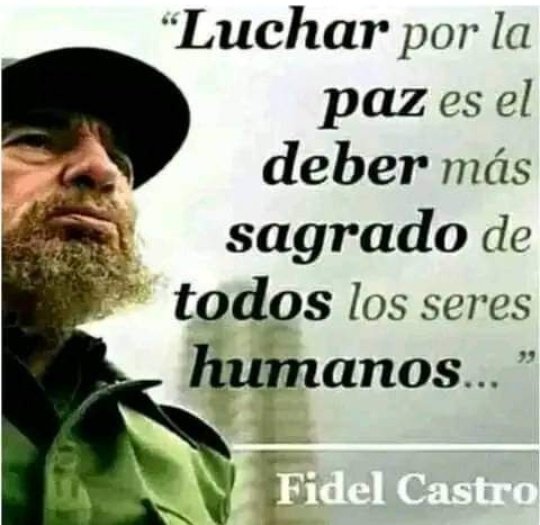 XiomaraAlarco16's tweet photo. Los cubanos sabemos lo que significa la paz, por eso la defenderemos al precio que sea necesario.
 #FidelPorSiempre 
#CubaPorLaPaz  #JuntarYVencer #70Moncada @DiazCanelB @PatriciadelaCH4
@leticiadelacer6 @LeonardioPerez @kamilosalva @nanamontero1984 @AdrinMartnezGo1  @Martell90C https://t.co/FfoBGYuC4Y