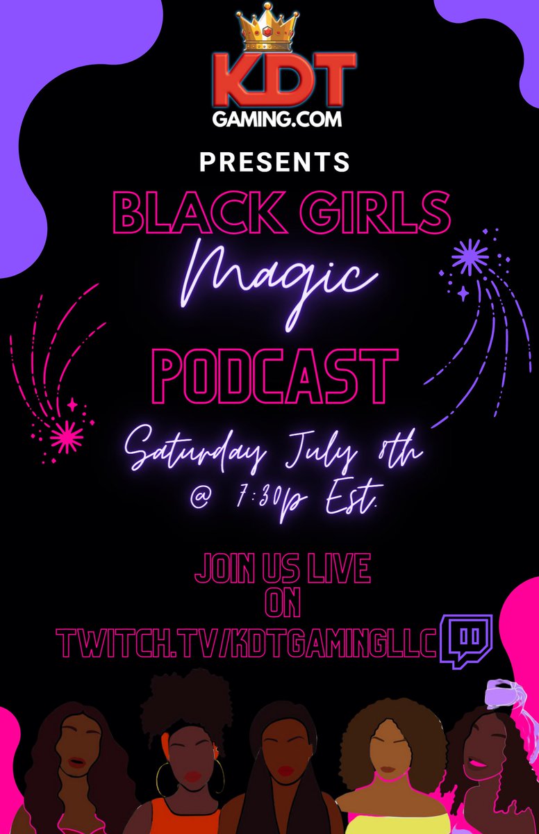 Black girl magic podcast join us! twitch.tv/KDTGAMINGLLC #kdt #blackgirlmagic #ContentCreator #contentcreation #blacktwitter #kdtgaming #streamer #streamergirl #gamer #twitch #twitchcontent @JayeverydayKDT @JazziexBooKDT <a href="/chosengoddess90/">chosengoddess90{KDT}</a> #TwitchPartner