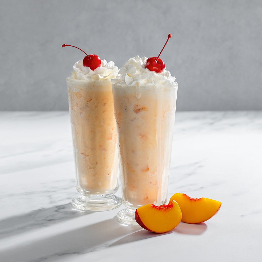 Add some sweetness to your summer. It's Peach Milkshake season.