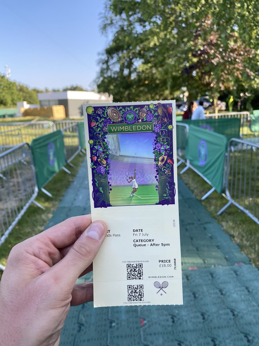 phillsmith88's tweet photo. Queue carnage, sunshine, pimms, Broady, and then Djokovic on centre court, another cracking annual trip to #Wimbledon with @richcrick yesterday! https://t.co/17jSNAxVbx