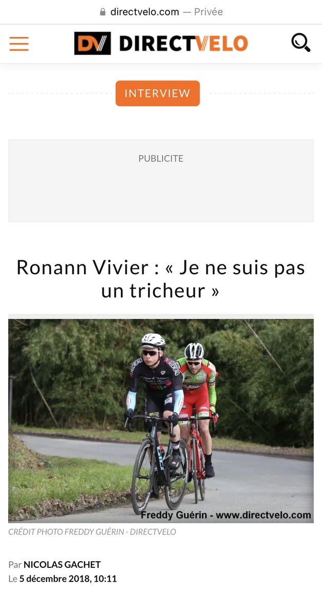 Ronann_vivier's tweet photo. Même âge, même génération, même équipe (FDJ) même problème médical (santé) : même suspension. 
@vlaamspower 
@FFCyclisme 
@directvelo https://t.co/LO1lUIcLVu