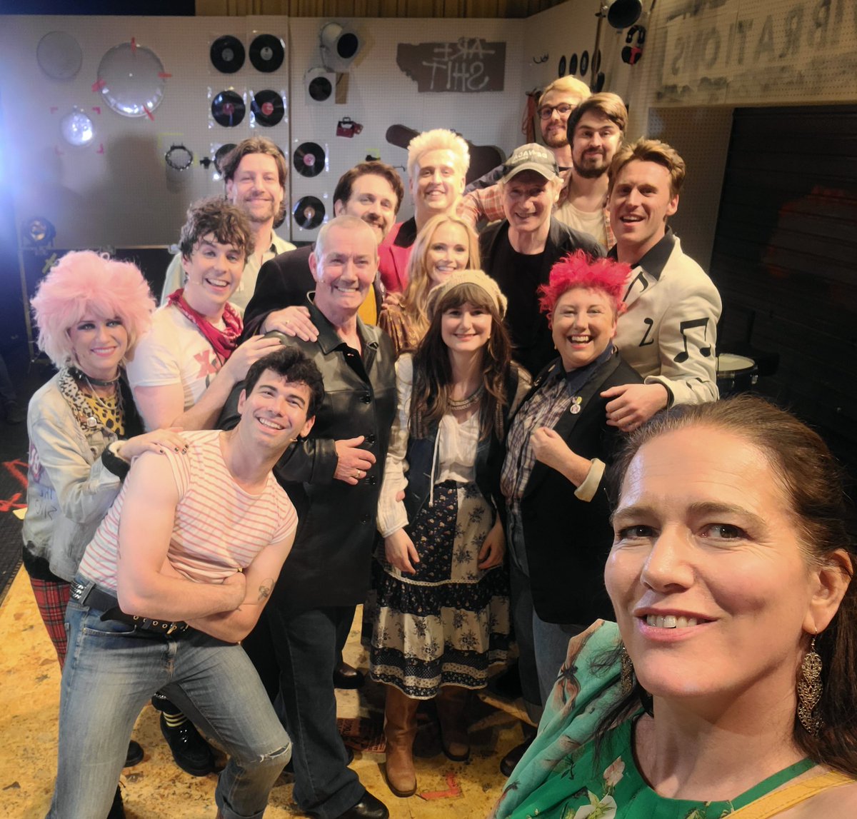 Delighted that our long time patron and dear pal Liam Neeson was able to catch the incredible performances by all the cast of the LYRIC Theatre s GOOD VIBRATIONS set in Belfast in the 70s and currently running at Irish Arts Center, through July 16.  Not to be missed!