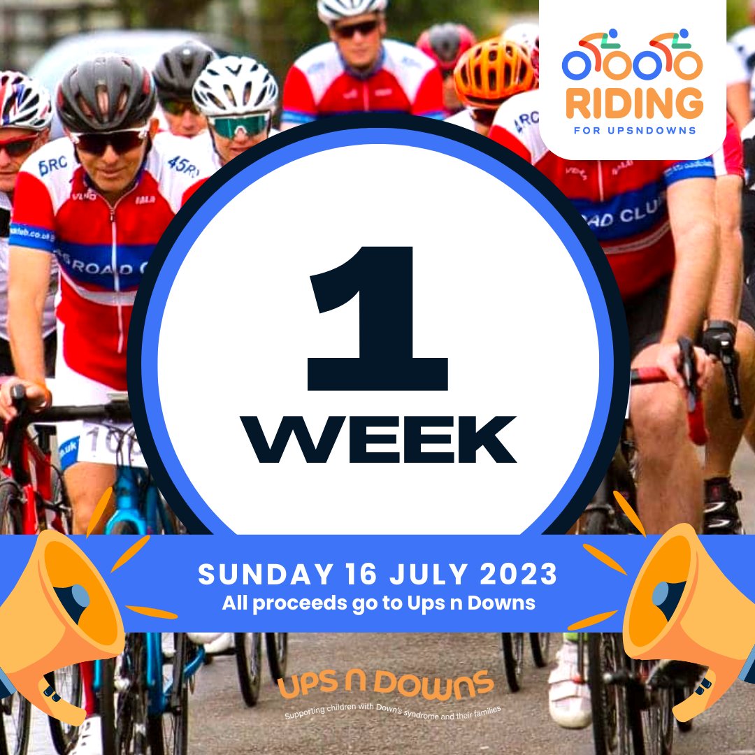 Only 1 more week to go!!!
Help us spread the word by liking and sharing this post with your friends, family, and cycling enthusiasts. 
Register for the ride here: bit.ly/Riding4UnD2023