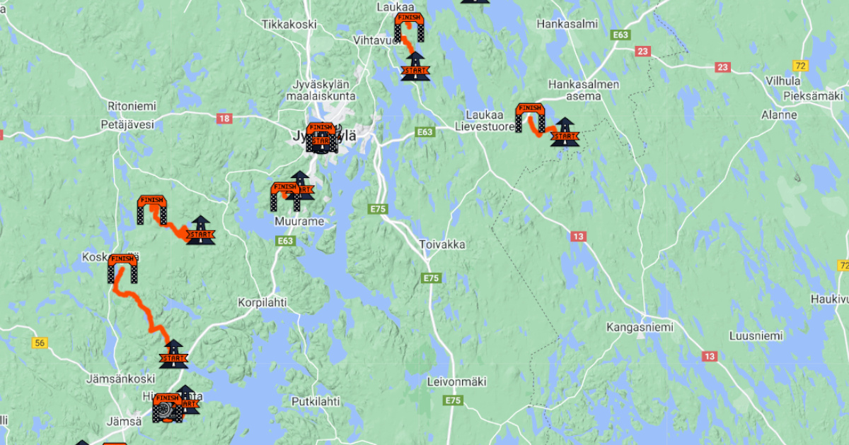 #WRC #RallyFinland Google Earth Map for 2023 roads is now online (made in <a href="/dim_ISAM/">Dim'It</a> ) ► bit.ly/3KFAMFd