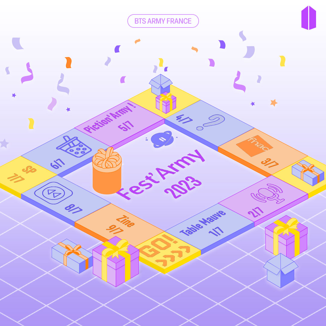ARMYFRANCE_'s tweet photo. [@BTS_twt x #FESTARMY2023]

Pour ce dernier jour de festivités, nous vous proposons de découvrir les créations des ARMYs au travers du ZINE !

Merci aux participant.e.s et encore joyeux anniversaire 💜

🔗 https://t.co/1XfZq2EMhK https://t.co/v8Wx55sFlq