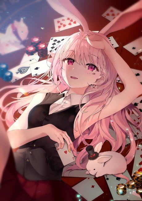 Blinking a few times, a certain pink-haired bunny girl would look around her.

“I’m. . . I’m back. . . ? What happened. . . ?”

Staring down at her hands. . . It did indeed seem as though Carla had returned, and the casino itself with her!

🃏We’re baaaaaack, everyone! ~