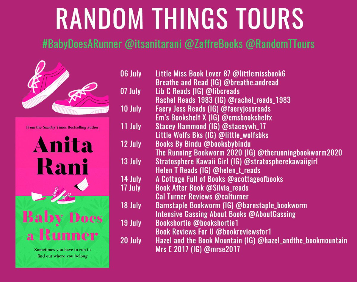 A fun read with some heartfelt exploration around the issue of identity - <a href="/itsanitarani/">anita rani</a> has written a book that will make you smile &amp; make you think. My review of #BabyDoesARunner is on Instagram for my stop on the #BlogTour

instagram.com/p/CucvuleLNJm/

<a href="/RandomTTours/">Random Things Tours 🇺🇦</a> <a href="/ZaffreBooks/">Zaffre Books</a>