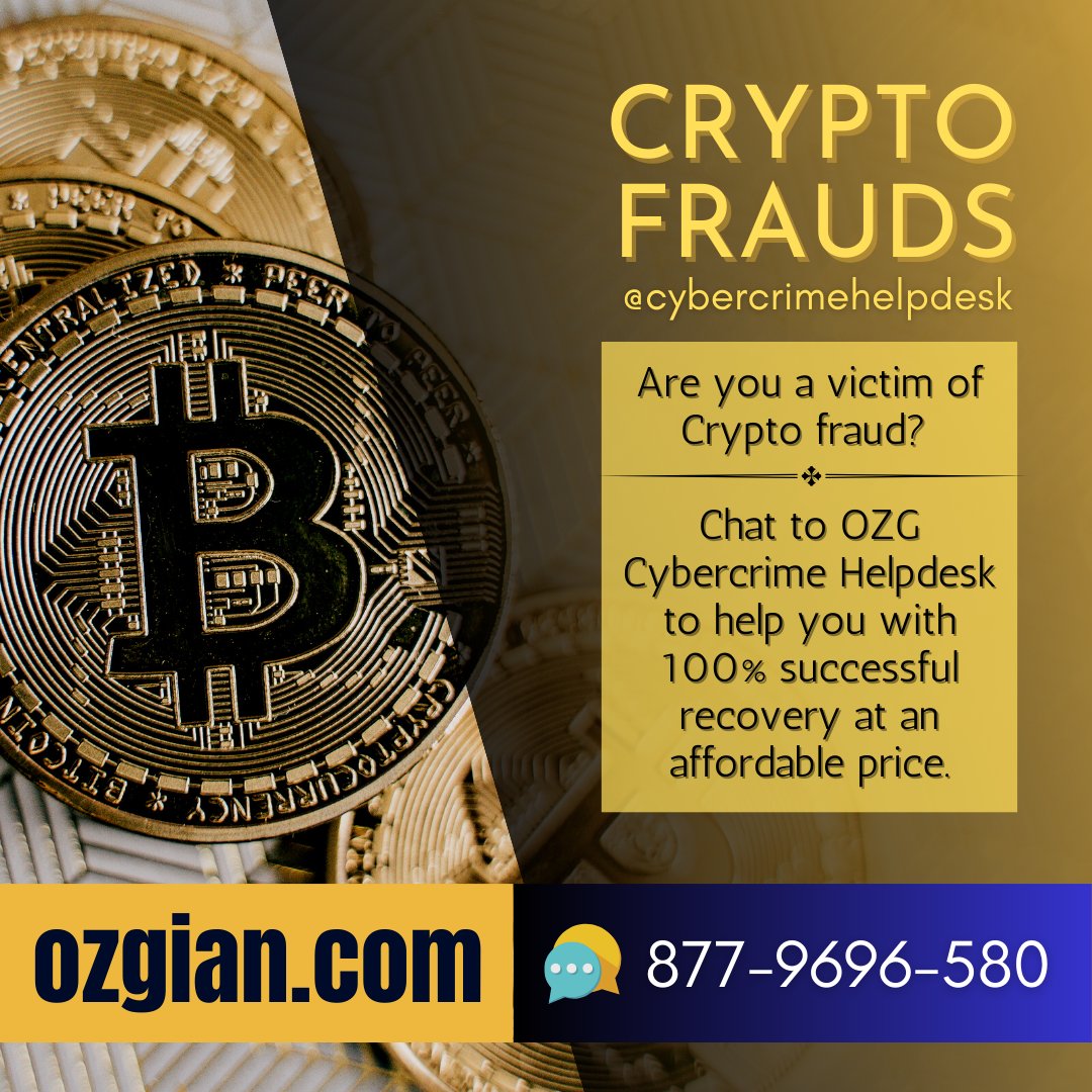 Are you a victim of #CryptoScam?

☎ Tele-consult ₹4141/
📱WA.ME/918779696580

#cryptofraud #bitcoin #NFTartist #crypto #blockchain #ethereum #ozgfintech #cryptoexchange #cryptoinvestor #blockchainnews #ozgfinance #cybercrime #ozglawyers #Ripple #cryptotrader #NFTCommmunity