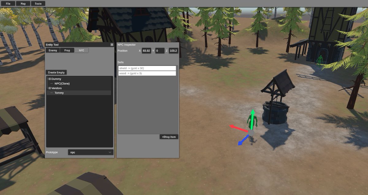 cemukadev's tweet photo. Hello #screenshotsaturday this is my very first attempt to this trend. This is my rpg game and plan to call it #knightborn. It comes with a world editor and here some glimpse of features like terrain modify, entity placement and npcs
#indiedev #gamedev #madewithunity #indiegames https://t.co/yEyuPmZxBS