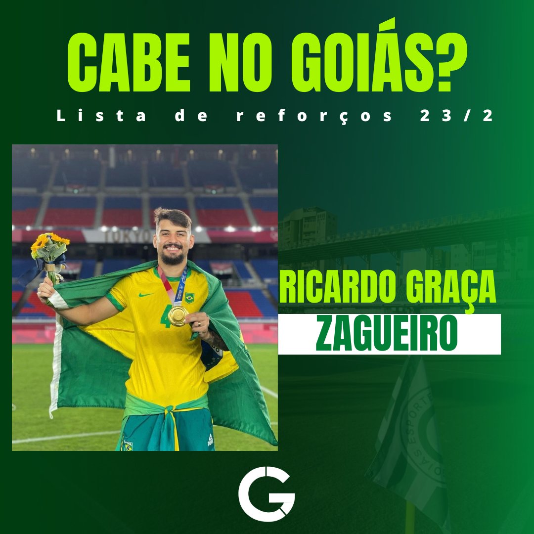 centralGoias33's tweet photo. 🟩RICARDO GRAÇA
O zagueiro Ricardo Graça (26), é um excelente nome para o @goiasoficial, atualmente no Júbilo Iwata, ele foi campeão olímpico com seleção Brasileira em 2021.
#CentralGoias https://t.co/UQ7SbtKsjf