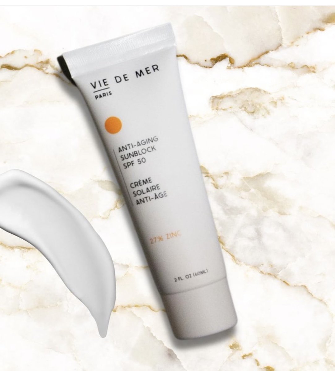Wear sunblock. Every. Single. Day. 
Vie de Mer SPF 50 + 27% Zinc