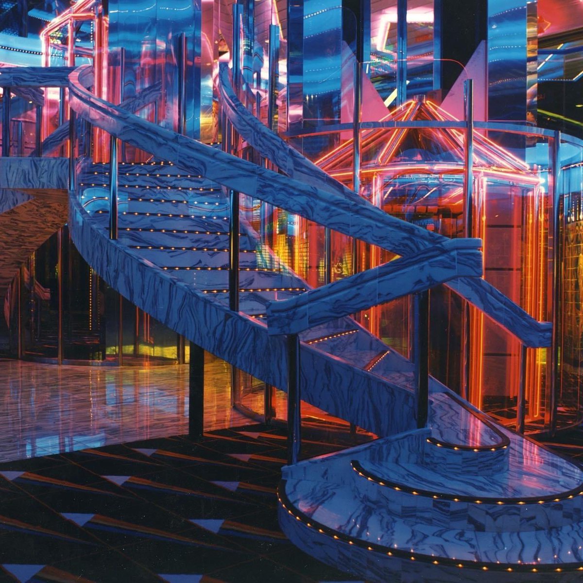 joyofcruising's tweet photo. 7/20, #JoeFarcus, the most prolific, renowned cruise ship designer of our time joins #TheJoyOfCruisingPodcast. Until our conversation I will share one of his designs. Sat’s design is: Carnival Fantasy Atrium, 1990. Fantasy was retired during the Covid https://t.co/nP2GOcctim https://t.co/M5K3avygJh