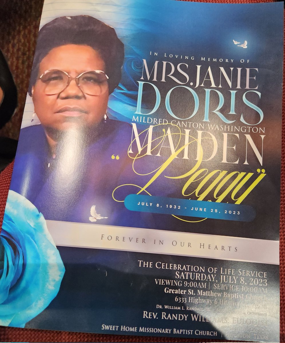 PVAMUAlumni's tweet photo. #pvamu_oaa #pvamualumna 💛💜
Janie Doris Maiden, PVAMU B.S., M.S.
Rest well, Ms. Janie, in power, peace, and love. Your legacy reaches far beyond Geneva, Dayton, Lufkin,  Hitchcock, and the "Hill". https://t.co/OC0I20FWsV