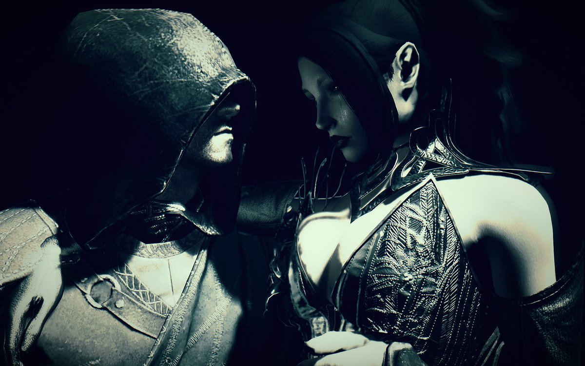 Eve Vette and Brynjolf. #Skyrim #SkyrimMods #romance #thievesguild