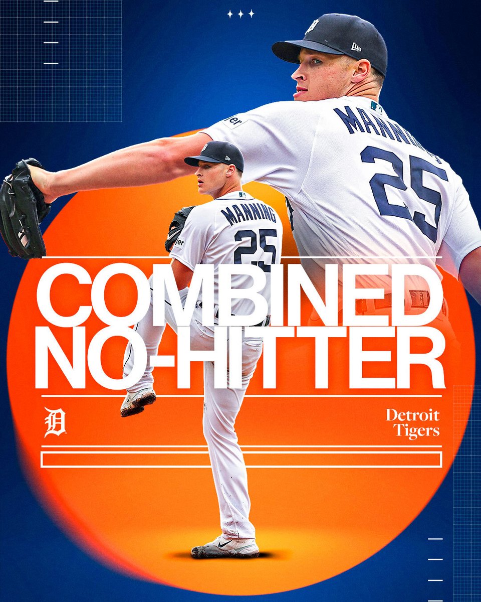 The Detr0it @Tigers have done it! 

A combined no-hitter from Matt Manning, Jason Foley and Alex Lange! 🔥