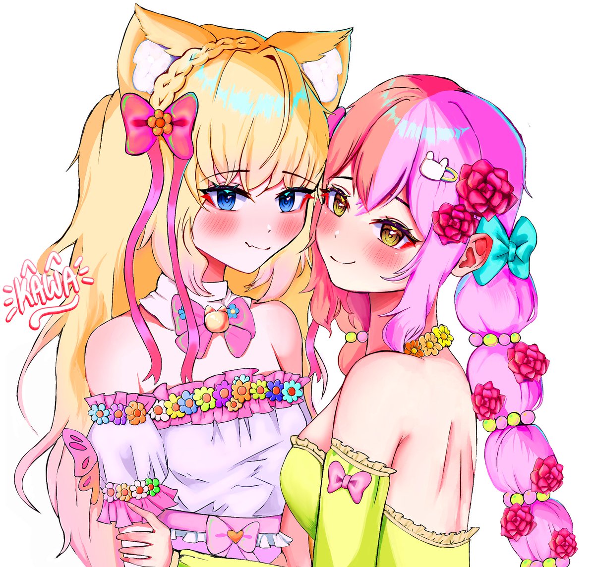 Kawatazi's tweet photo. Commission for @beesocel 💐🌻🌷
#commissionart #AnimeArt #digitalart #ArtistOnTwitter https://t.co/HCaE6tGWWy