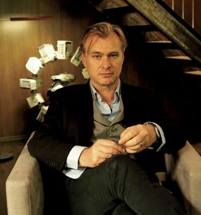 FilmUpdates's tweet photo. Christopher Nolan on not casting Robert Pattinson in ‘OPPENHEIMER’:

“He was busy… he’s very much in demand these days.” https://t.co/3zIVjG2U5U